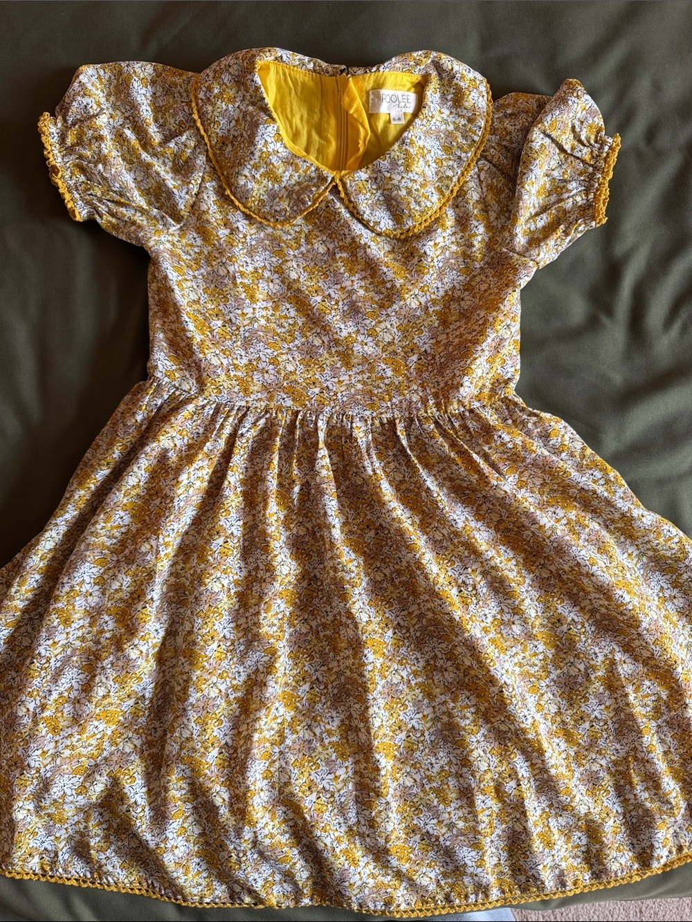 {ROOLEE} kids yellow floral dress 5-6